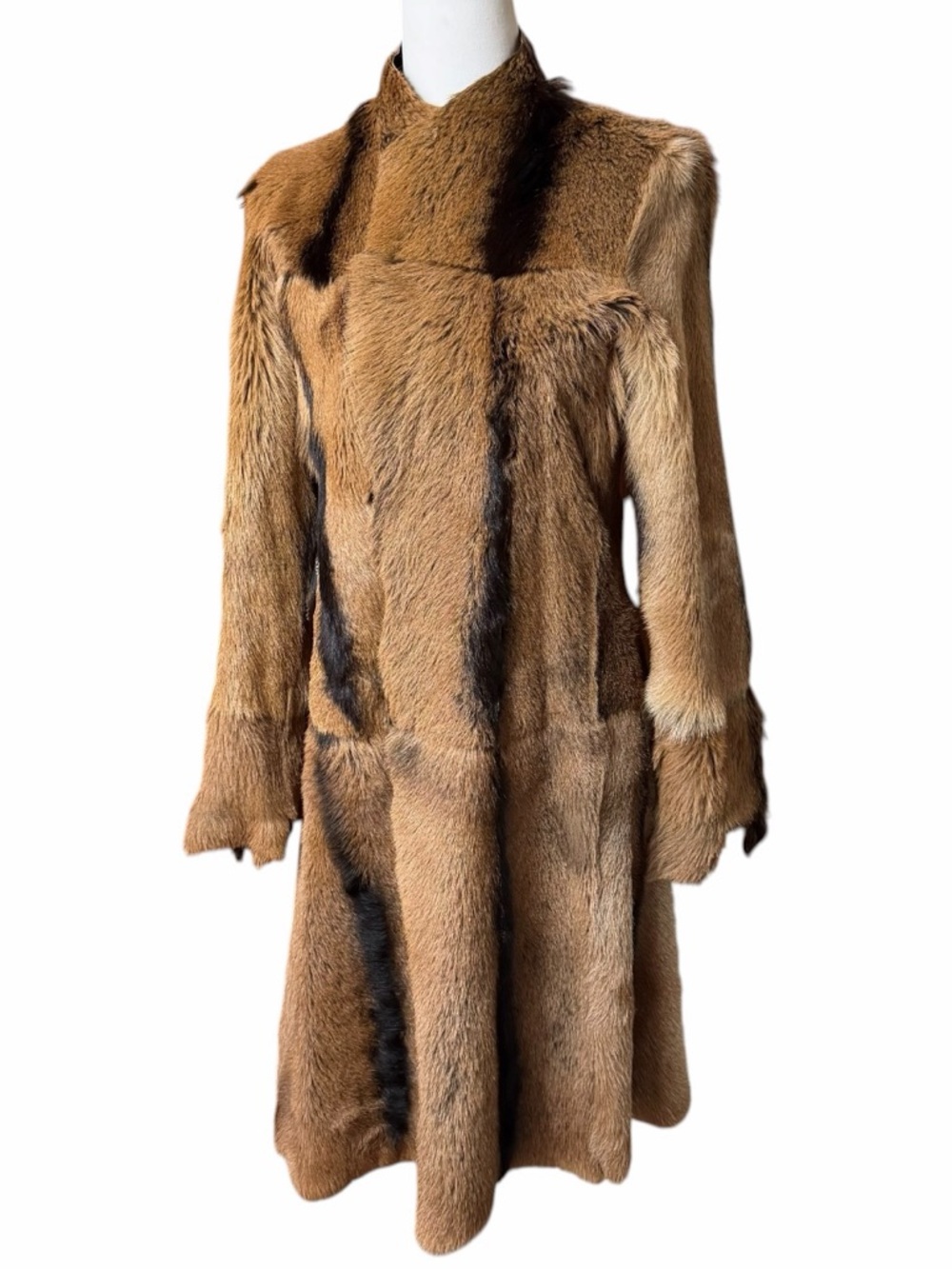 Vintage Y2K Reversible Shearling Goatskin Fur Coat Penny Lane Women Sz Small